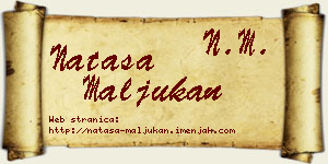 Nataša Maljukan vizit kartica